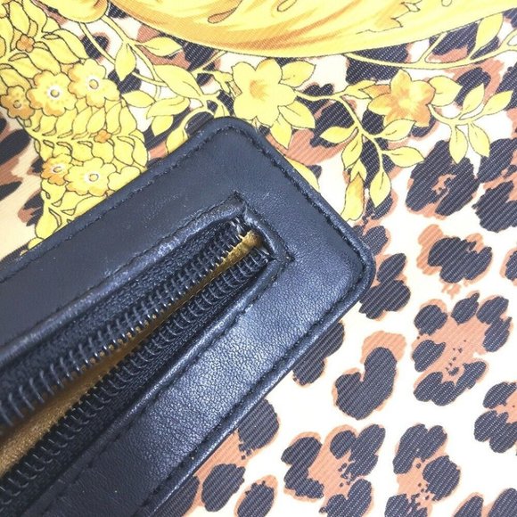 VERSACE vintage leopard backpack bag Backpack PVC / Leather yellow/Black main image 11